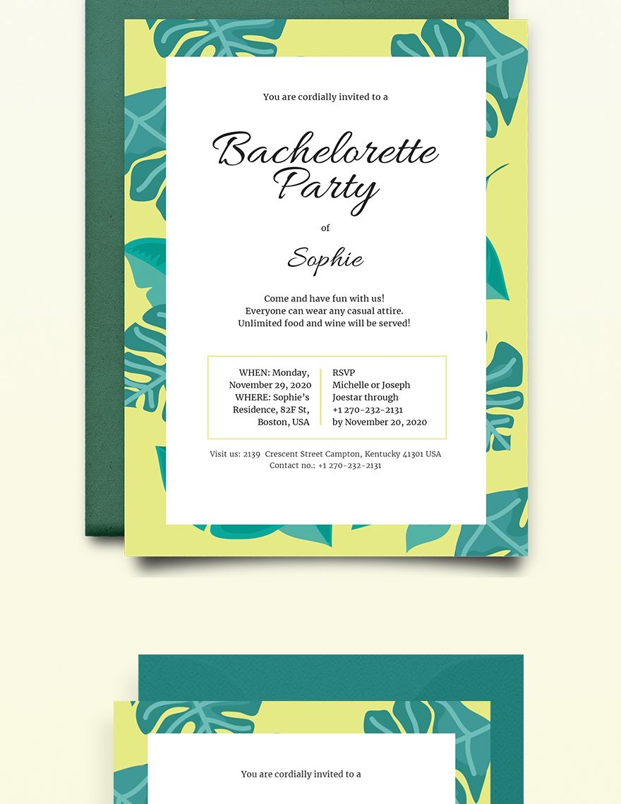 Bachelorette Invitation Template In Pages Word Illustrator Publisher 