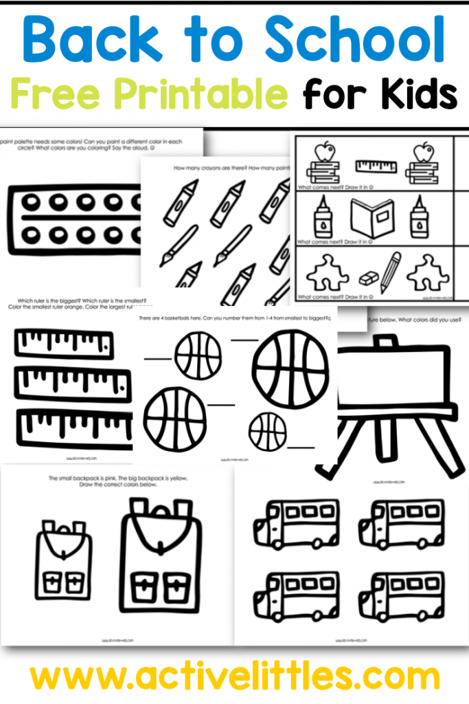 back to school worksheets