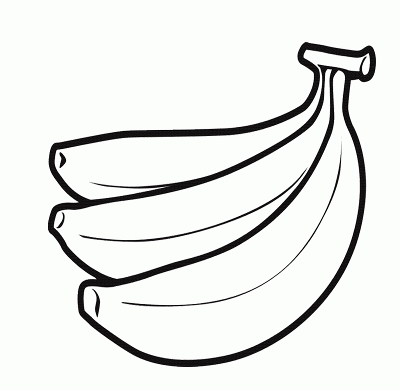 Banana Coloring Page Coloring Home