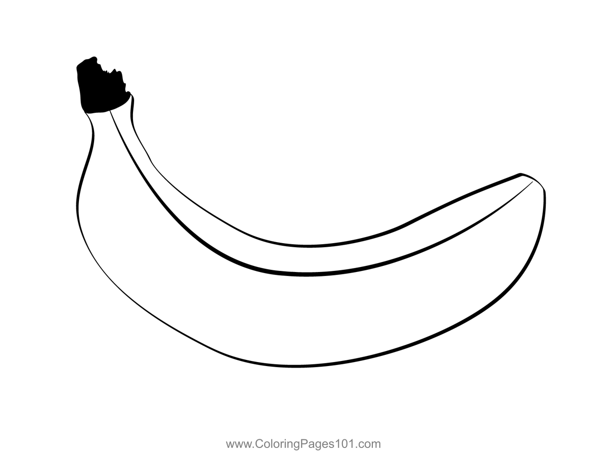 Banana Coloring Page
