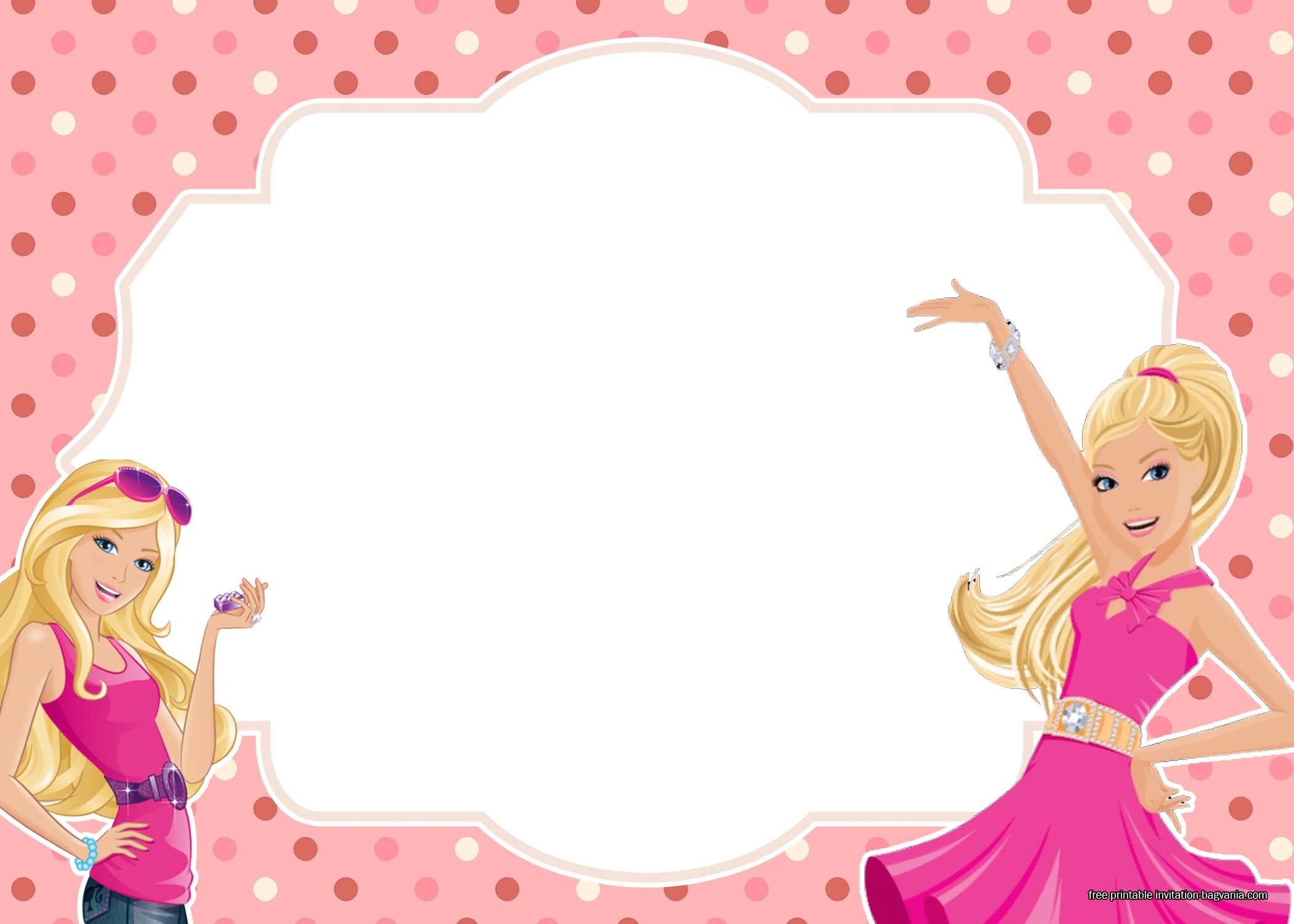 barbie invitation template free pdf
