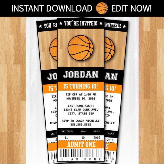 basketball invitation template free