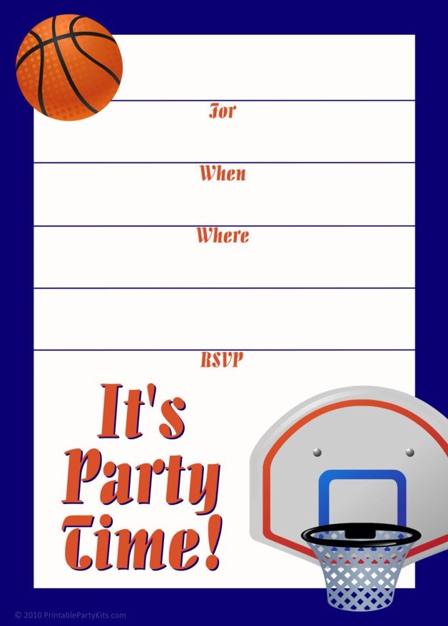 Basketball Invitation Template Free Social Media Template