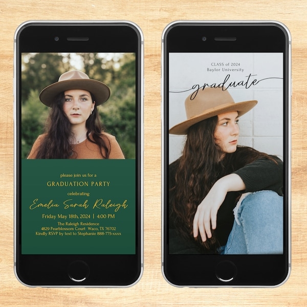 Baylor Grad Invite Etsy