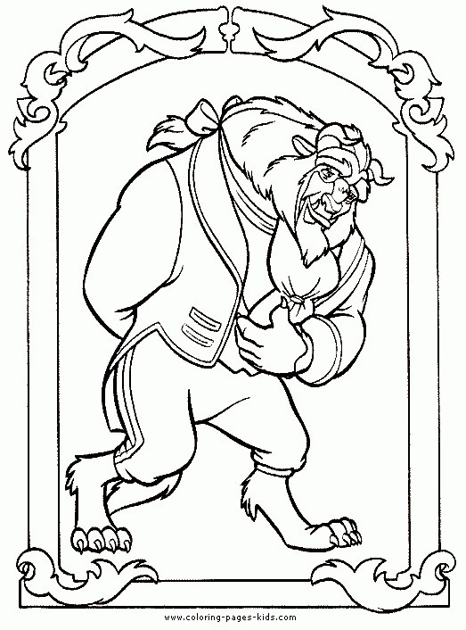 Beauty Beast Coloring Pages