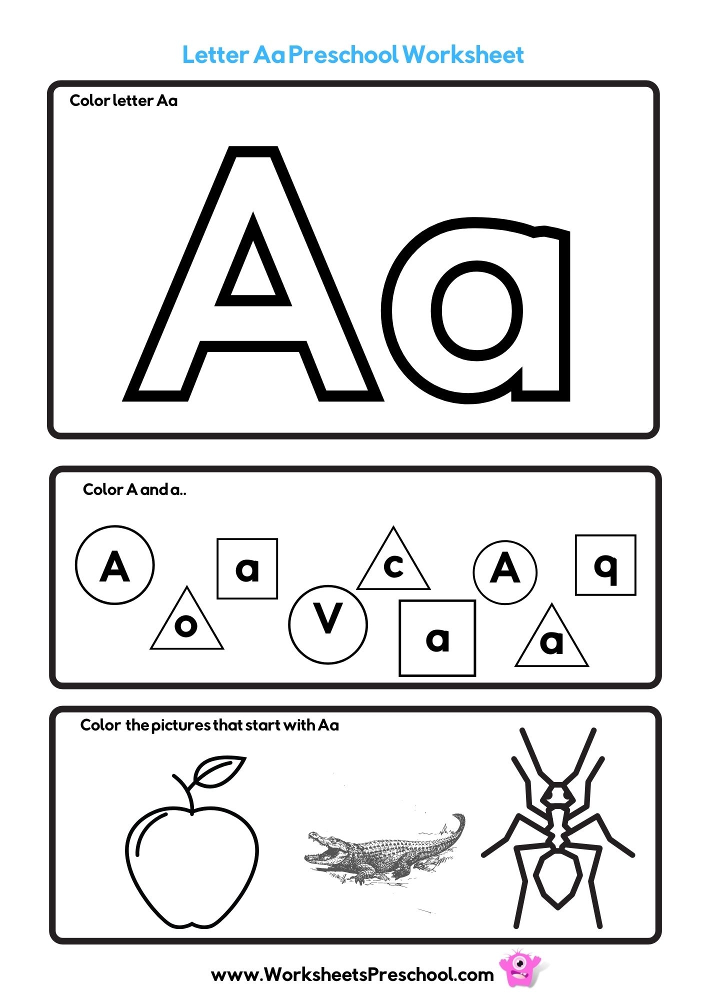 letter i preschool worksheets