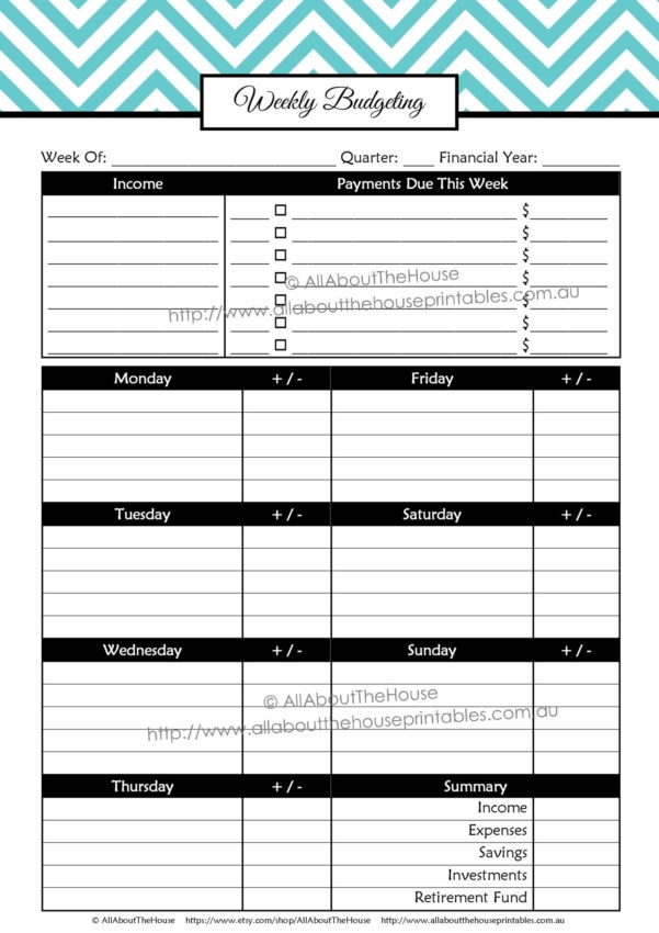 Bi Weekly Budget Spreadsheet Within Bi Weekly Budget Worksheet Pdf Free 