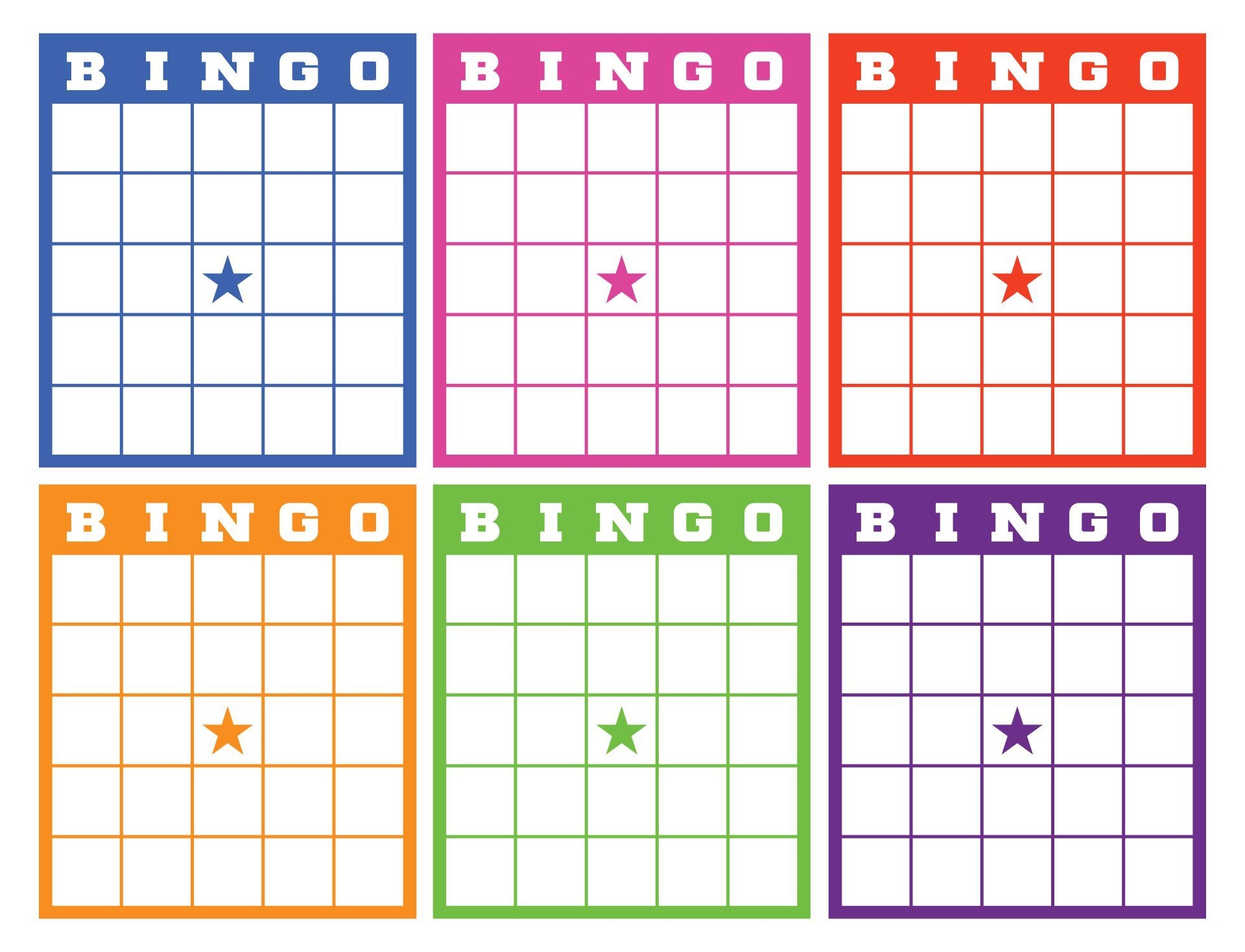 bingo templates free printable