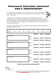 behavioural activation worksheet
