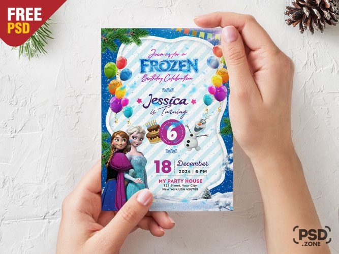 Birthday Invitation Card Psd Template Free Infoupdate