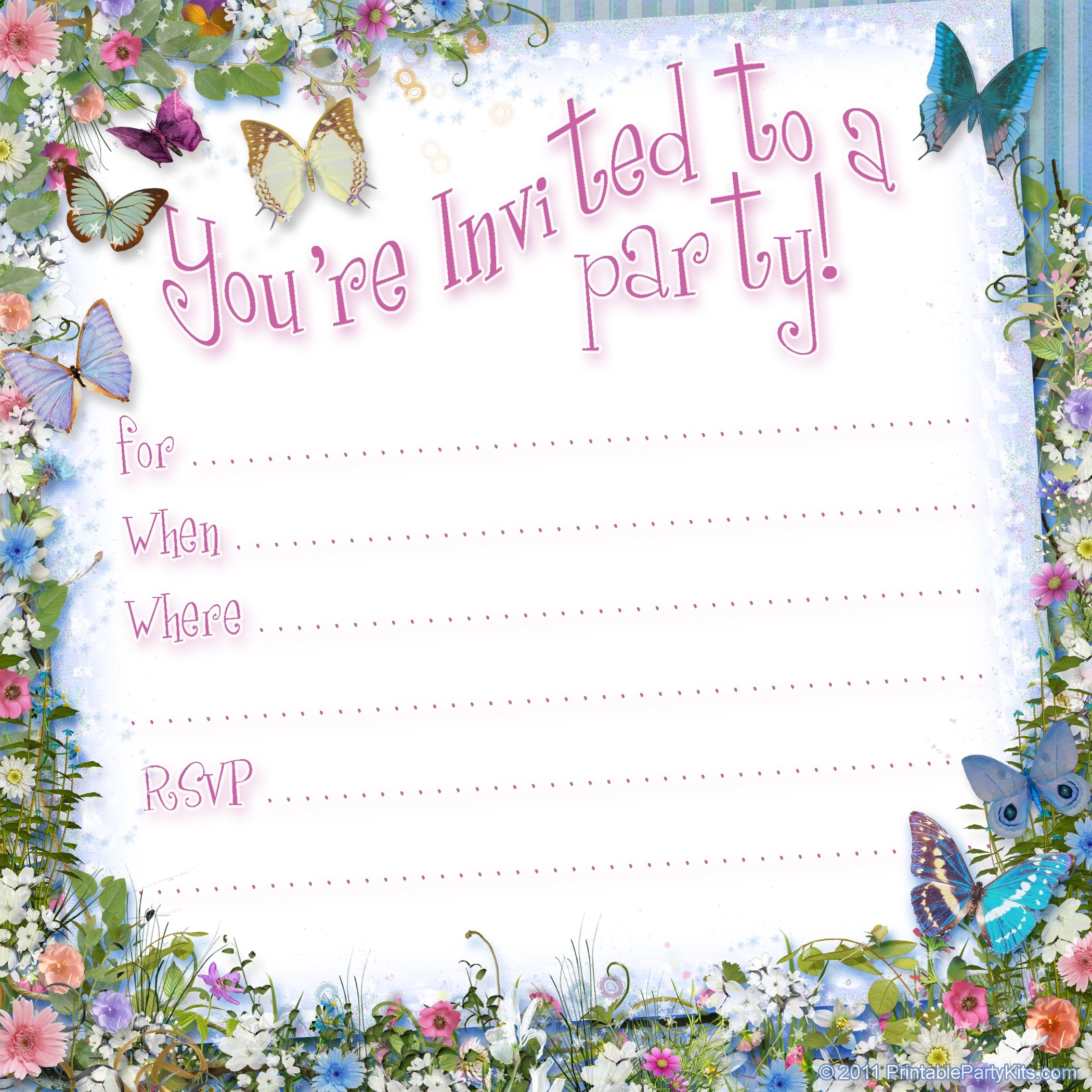 invitation printable free templates