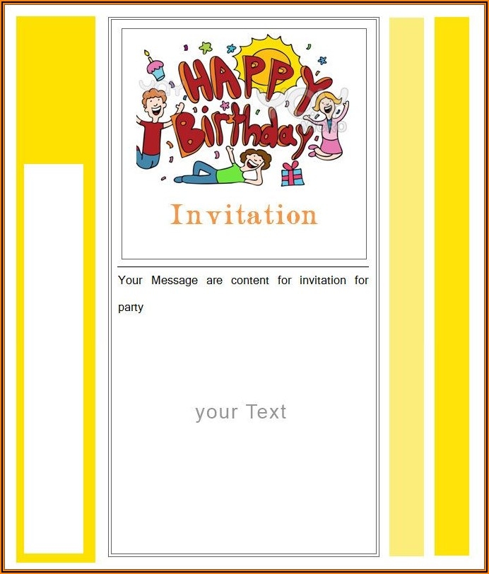 blank birthday party invitation template in red white and blue