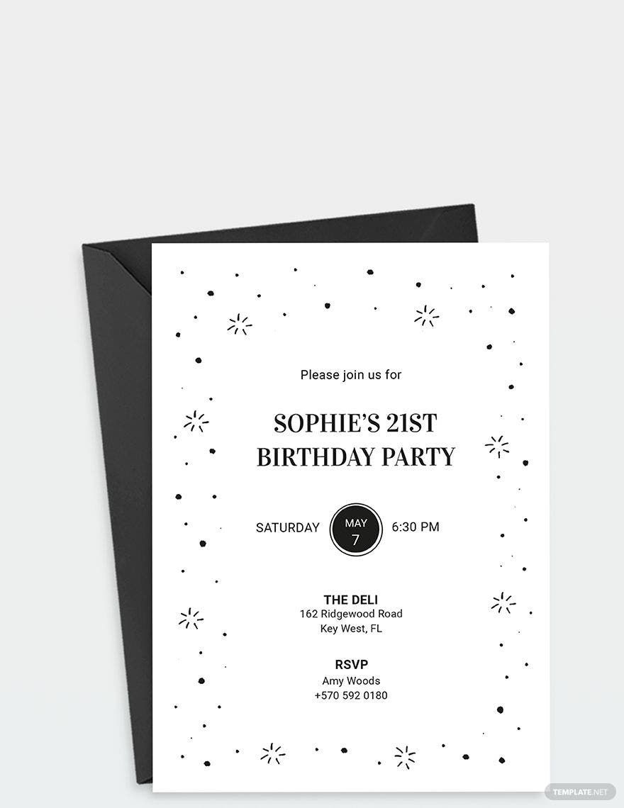 Black And Gold Party Invitation Template Download In Word 