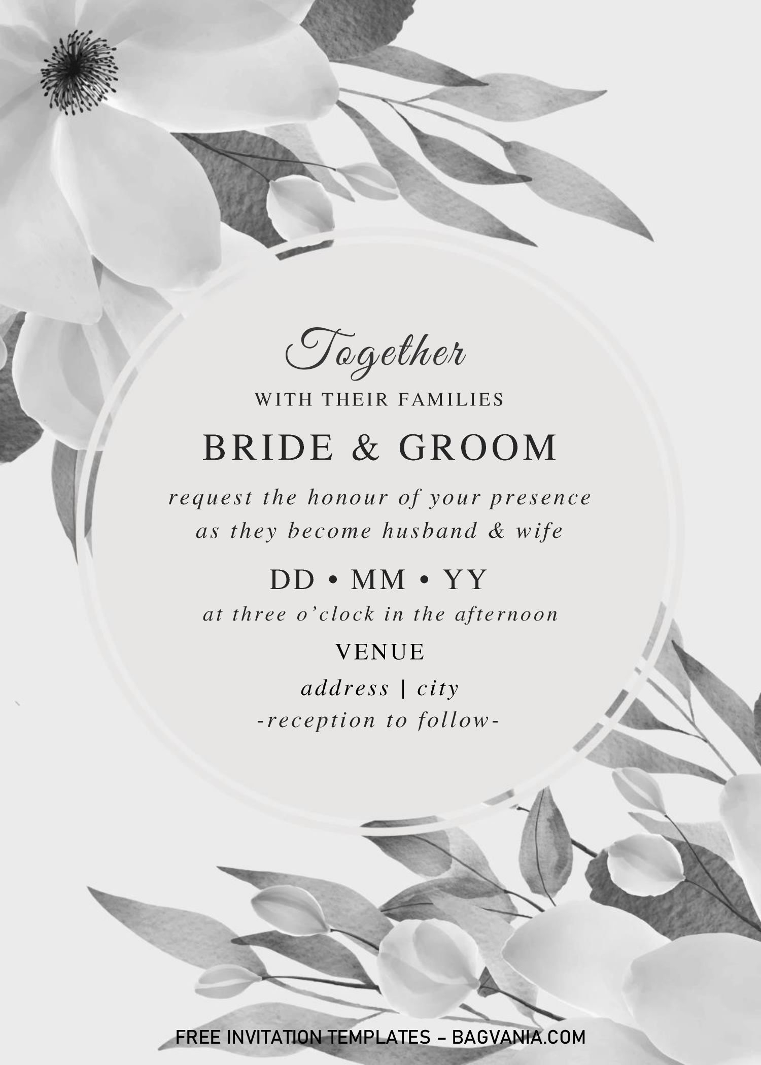 Black And White Invitation Template Dev onallcylinders