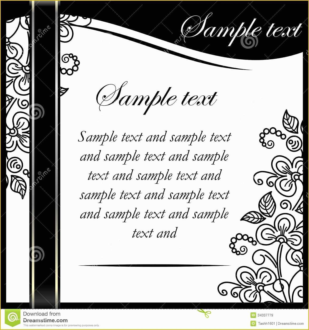 Black And White Invitation Templates Free Download Of Black And White 