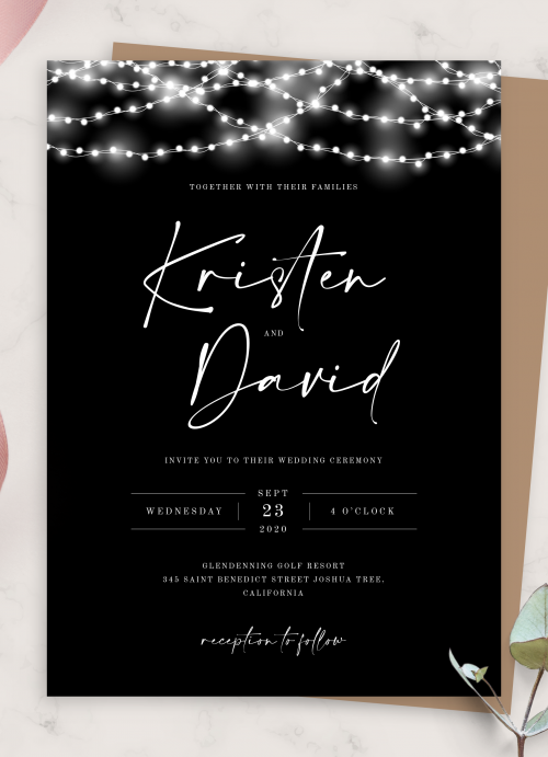 Black Invitation Template