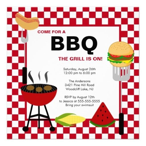 Blank Bbq Invitation Template