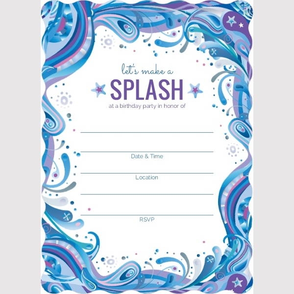 Blank Birthday Invitation Templates