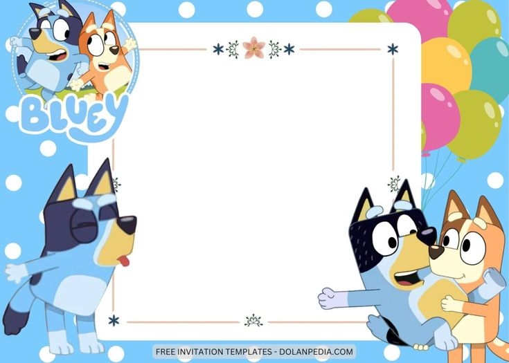 bluey invitation template free