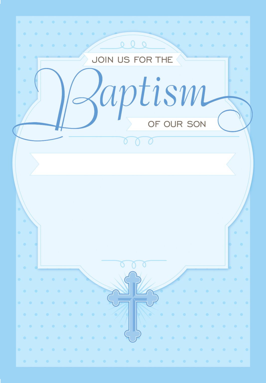 Blank Christening Invitation Templates