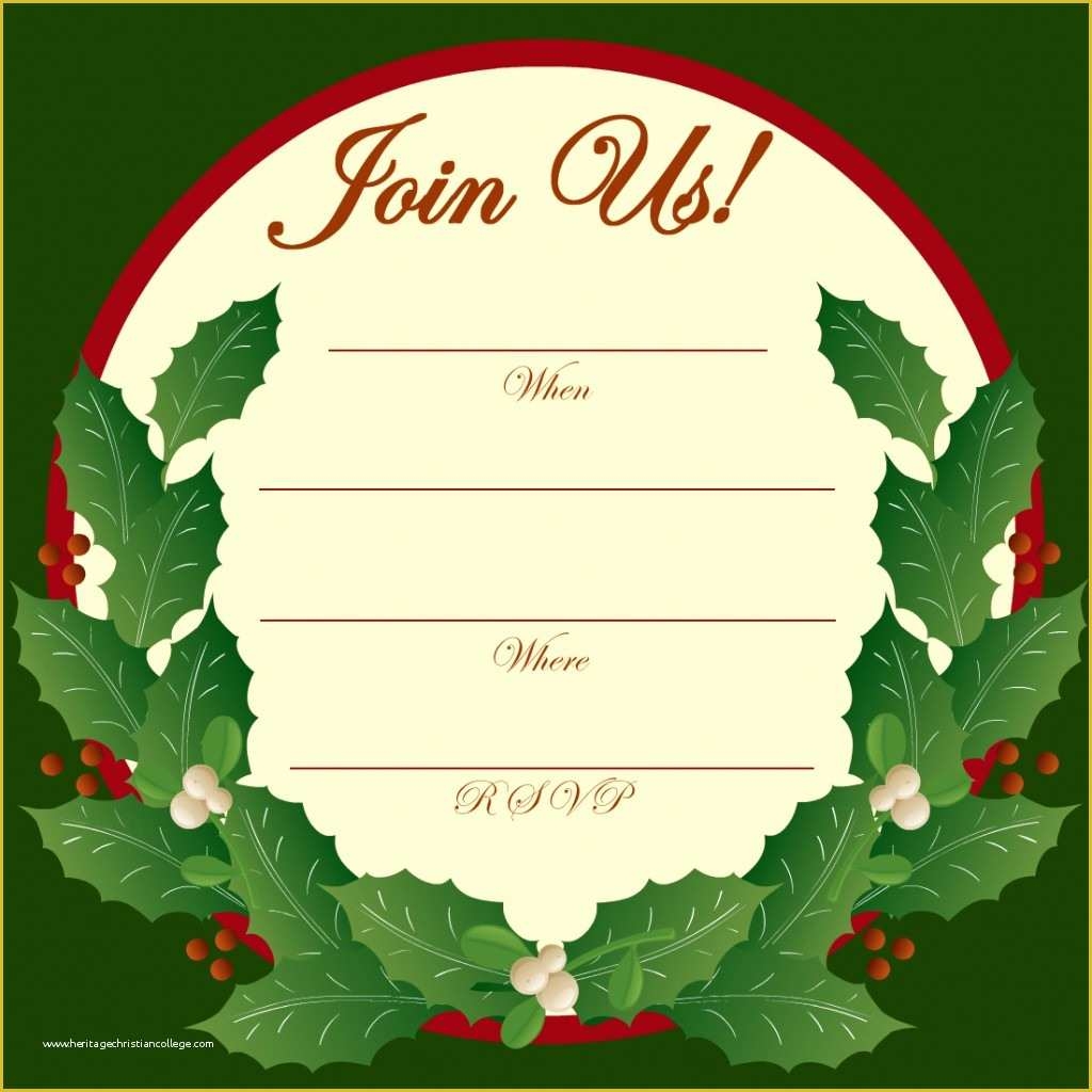 free christmas invitation templates