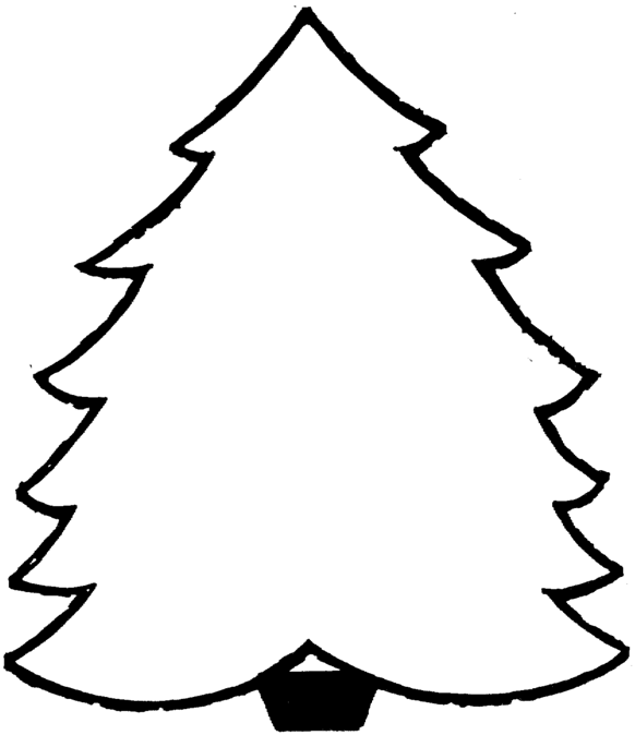 Blank christmas tree coloring page Coloring Page Book