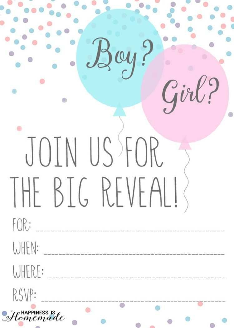 gender reveal invitation template free