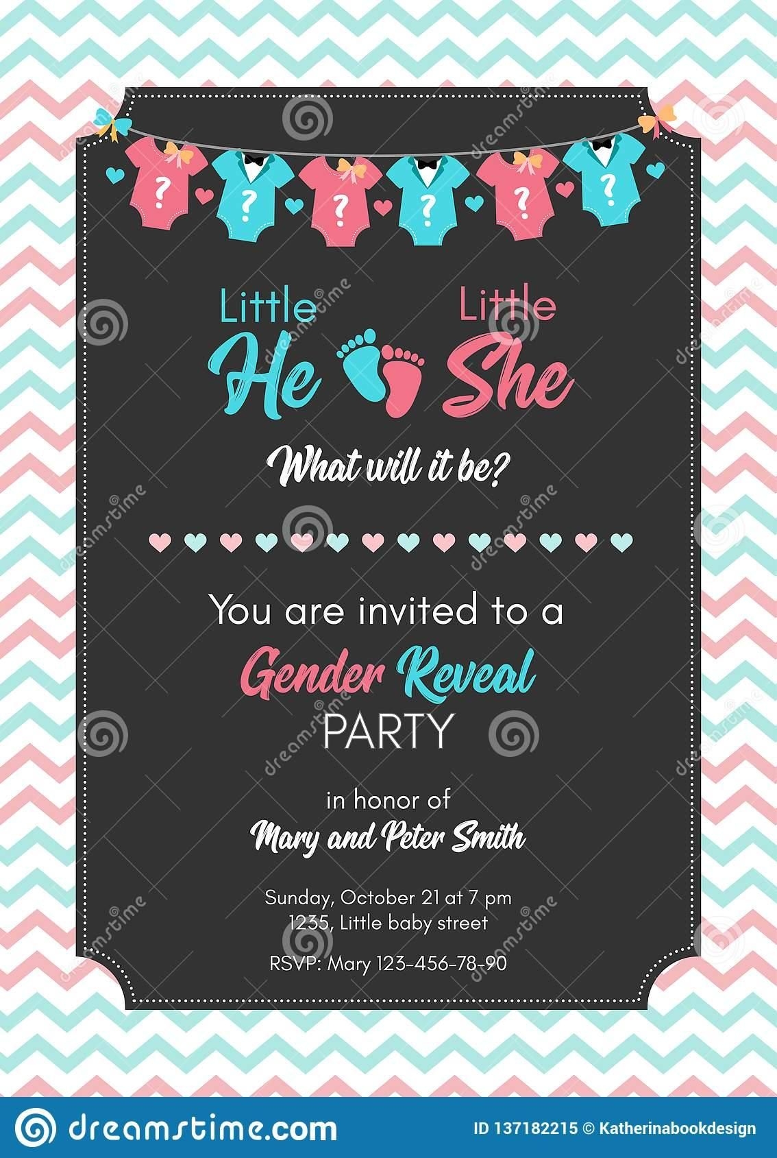 Blank Gender Reveal Invitation Template Free Jafairport