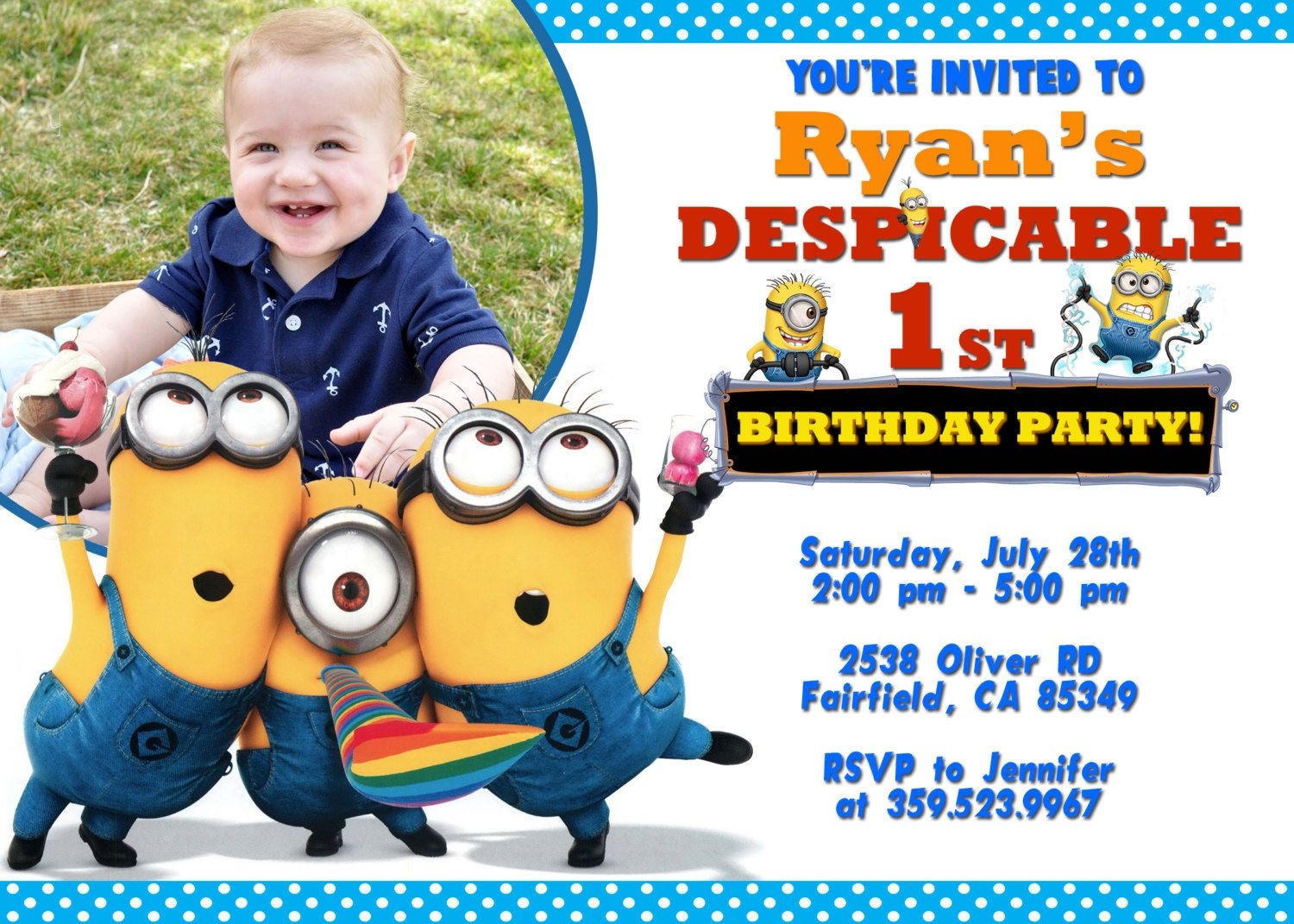 Blank Minion Invitation Template Dev onallcylinders
