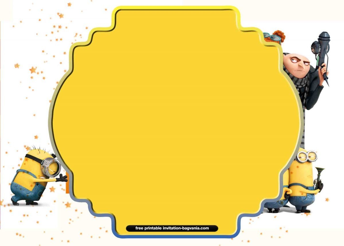 blank minion invitation template