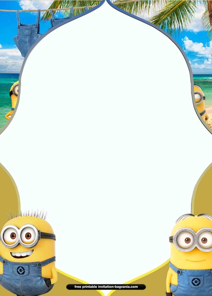 Blank Minion Invitation Template Printable Word Searches