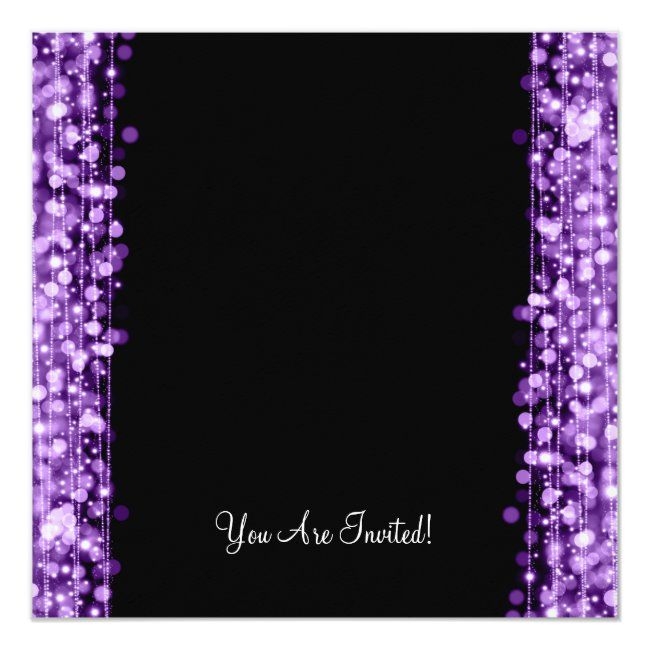 blank purple invitation template