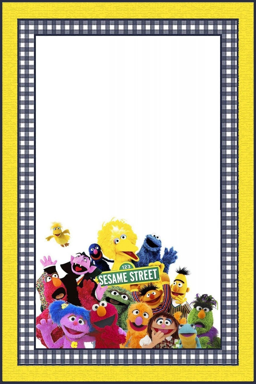 Blank Template Blank Sesame Street Invitations Printable And 