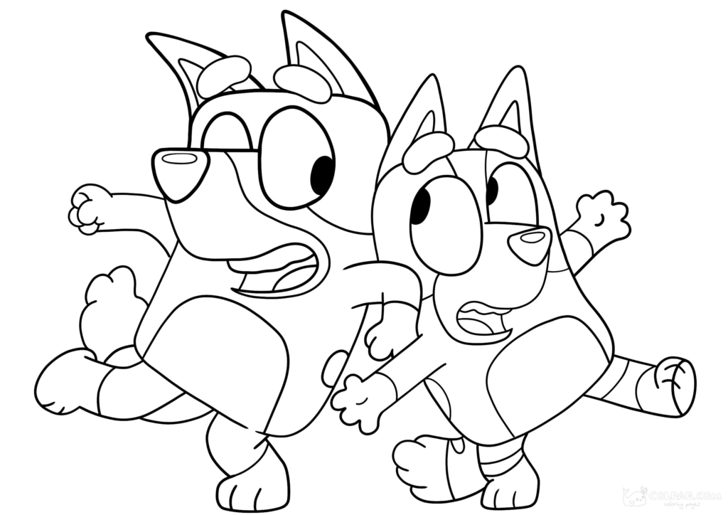 Bluey And Bingo Coloring Pages