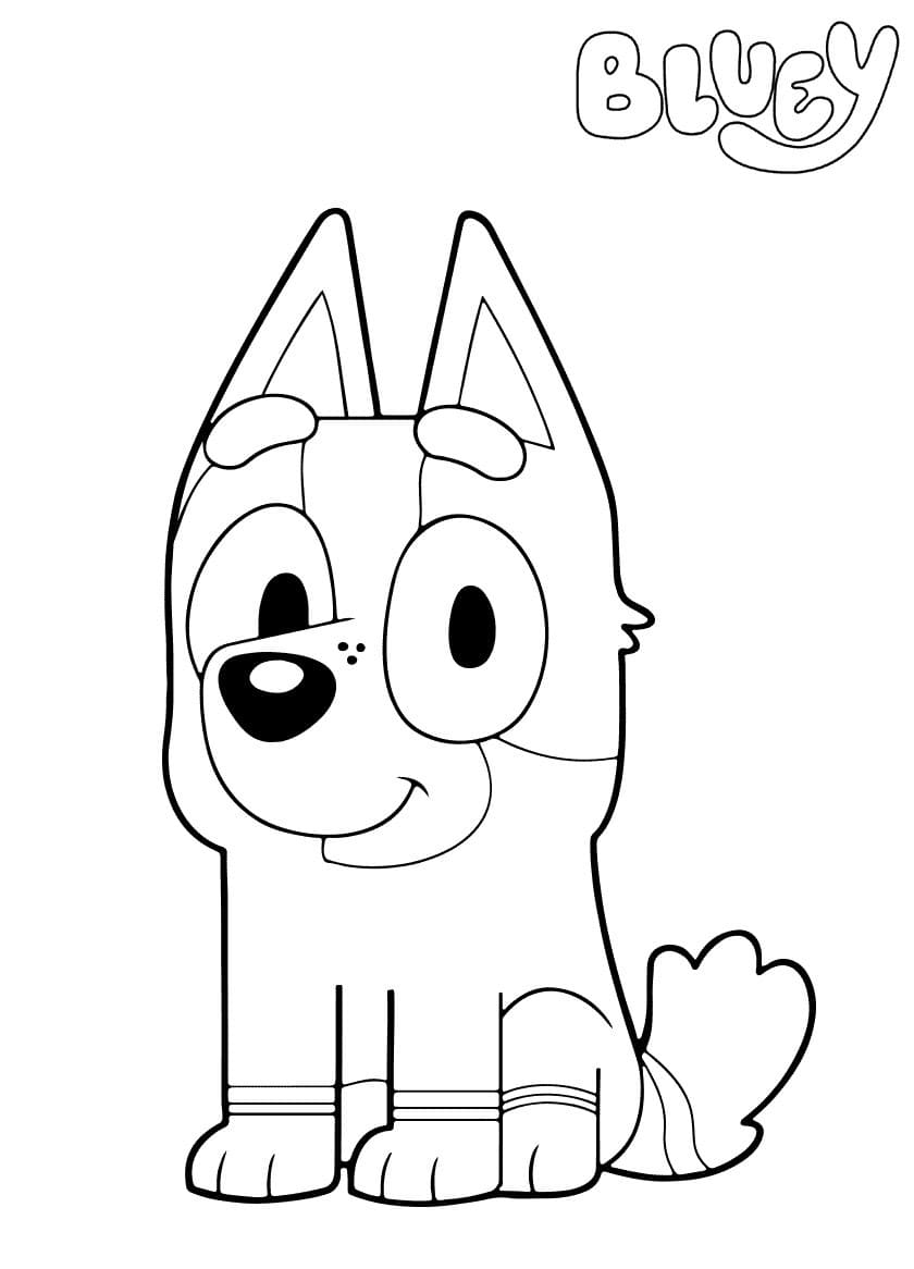 Bluey Coloring Page Printable Printable Word Searches
