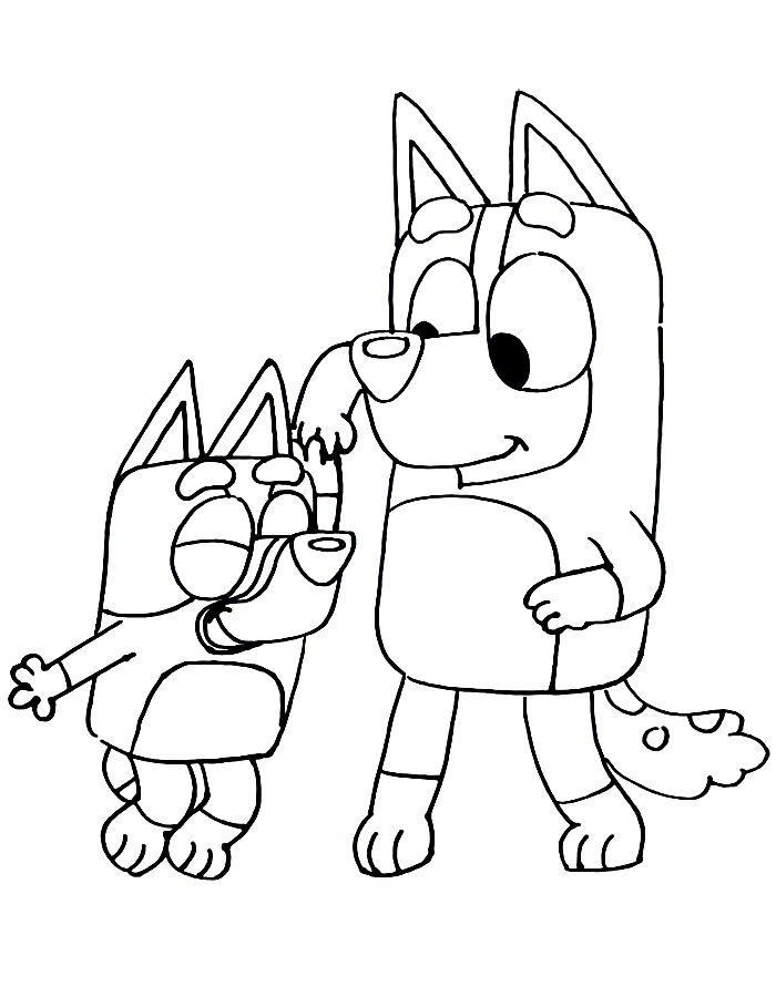 Bluey Coloring Pages Free Printable PDF 
