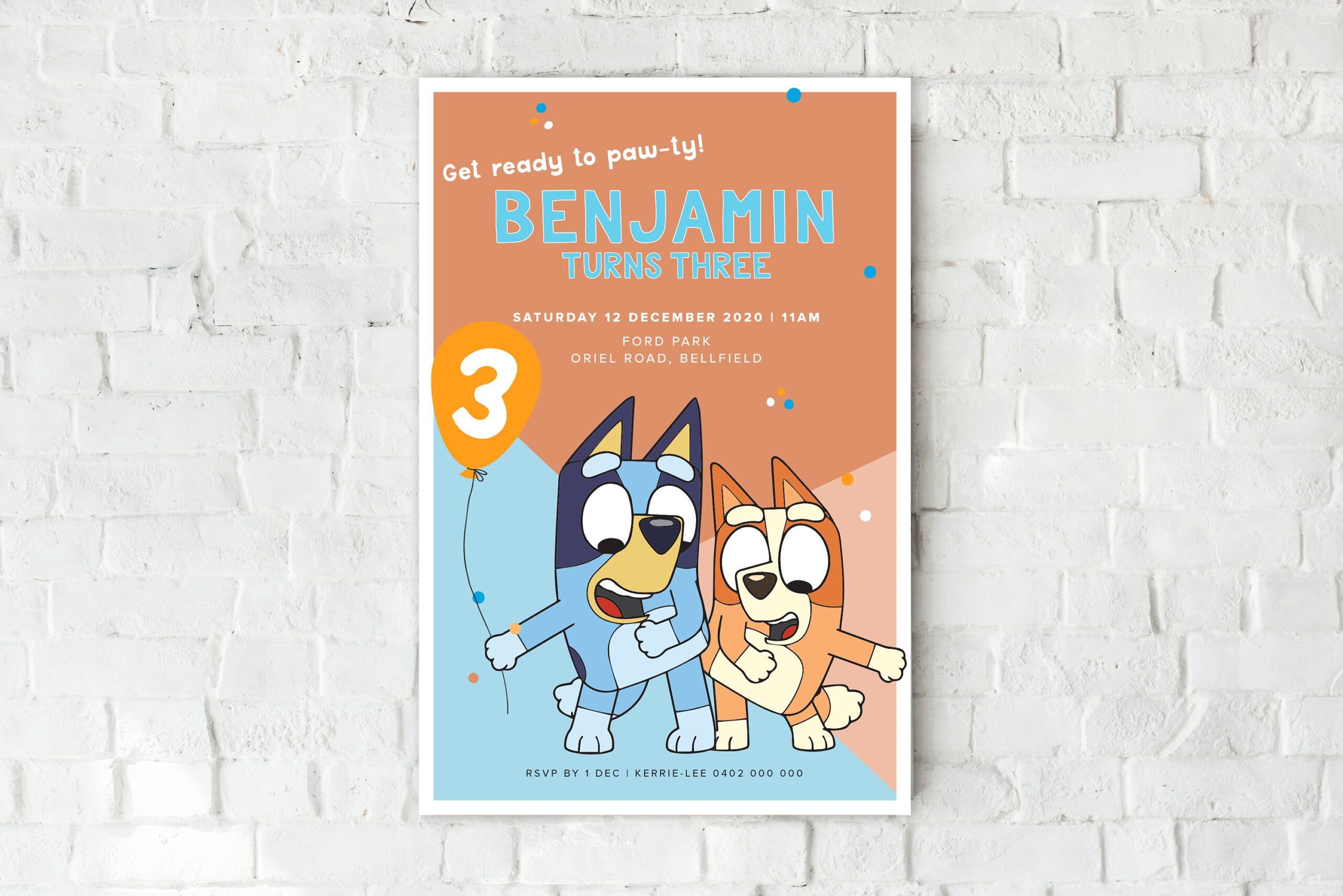 Bluey Invite Template Free