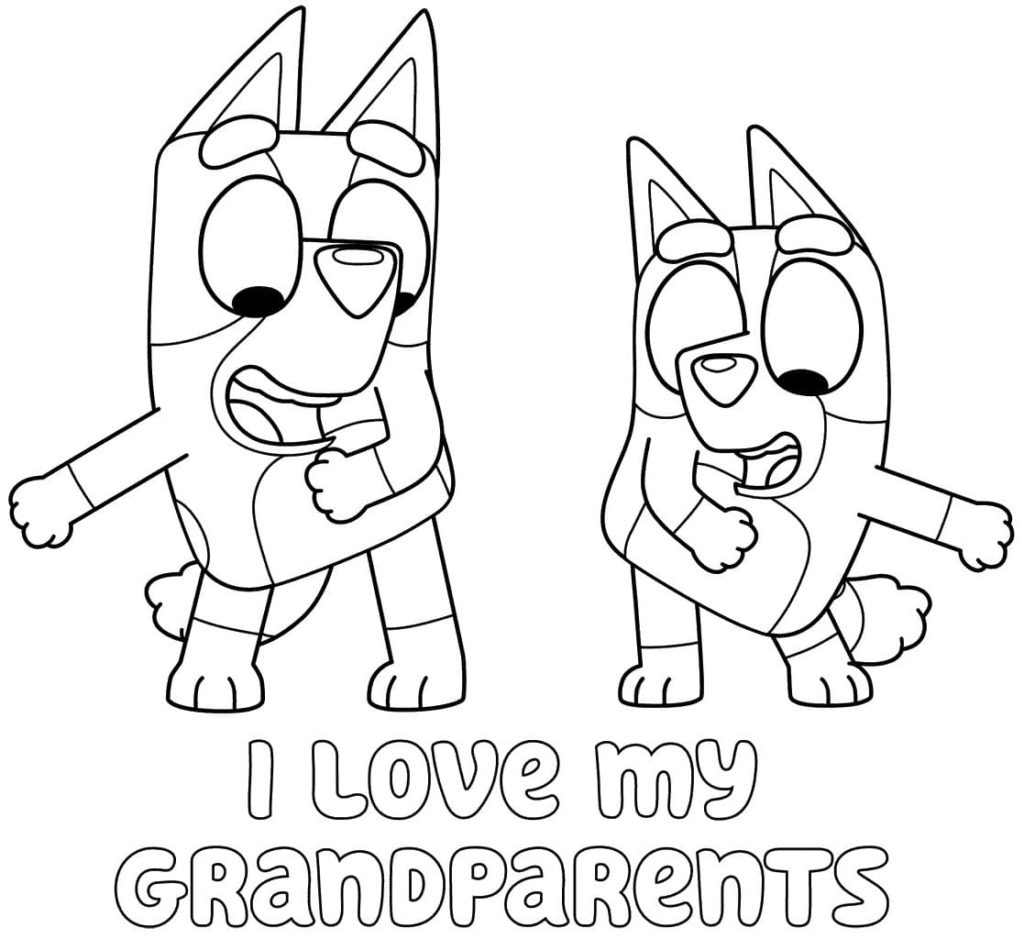 Bluey Birthday Coloring Page Printable