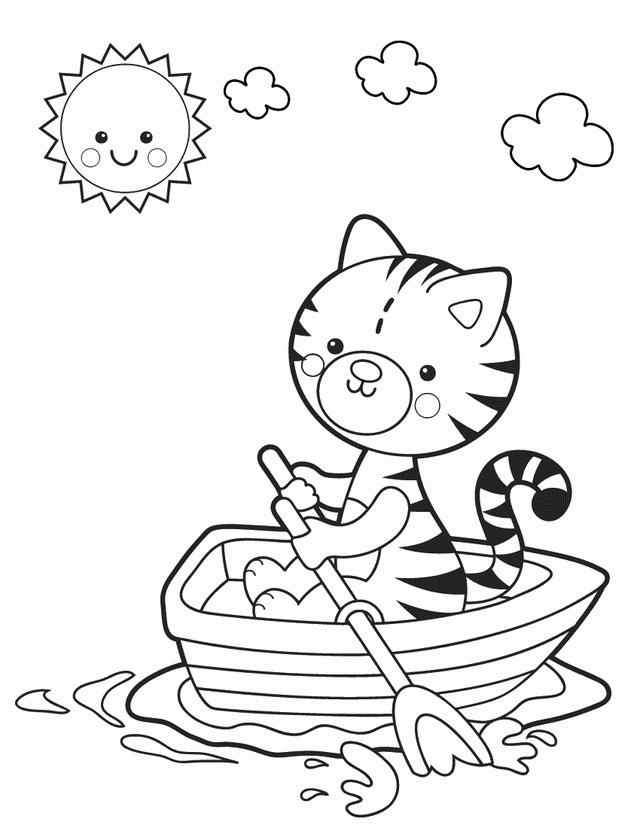 Boat Coloring Pages For Kids Coloring Home