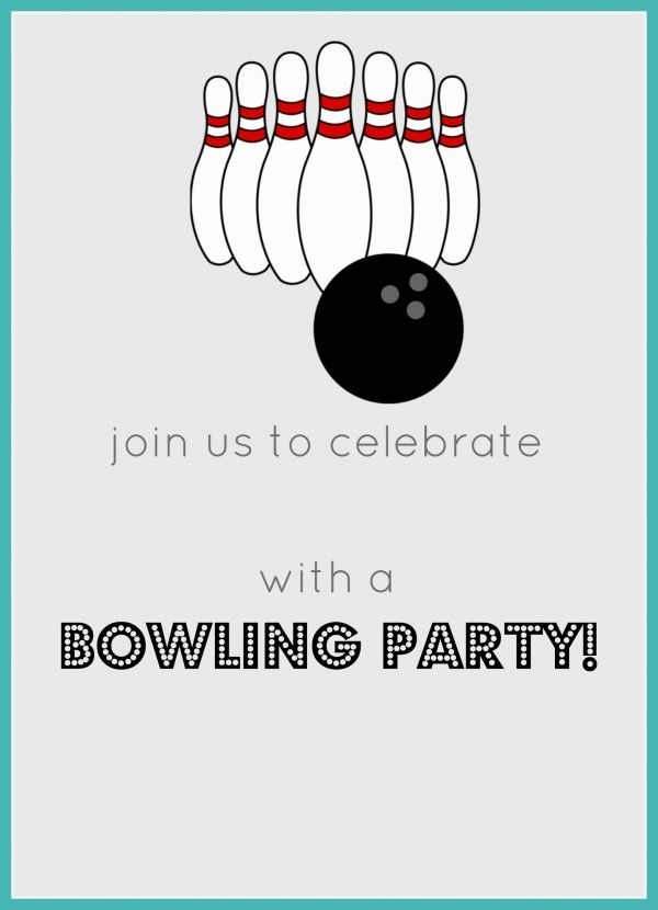 Bowling Party Invitations Template Flyer Template
