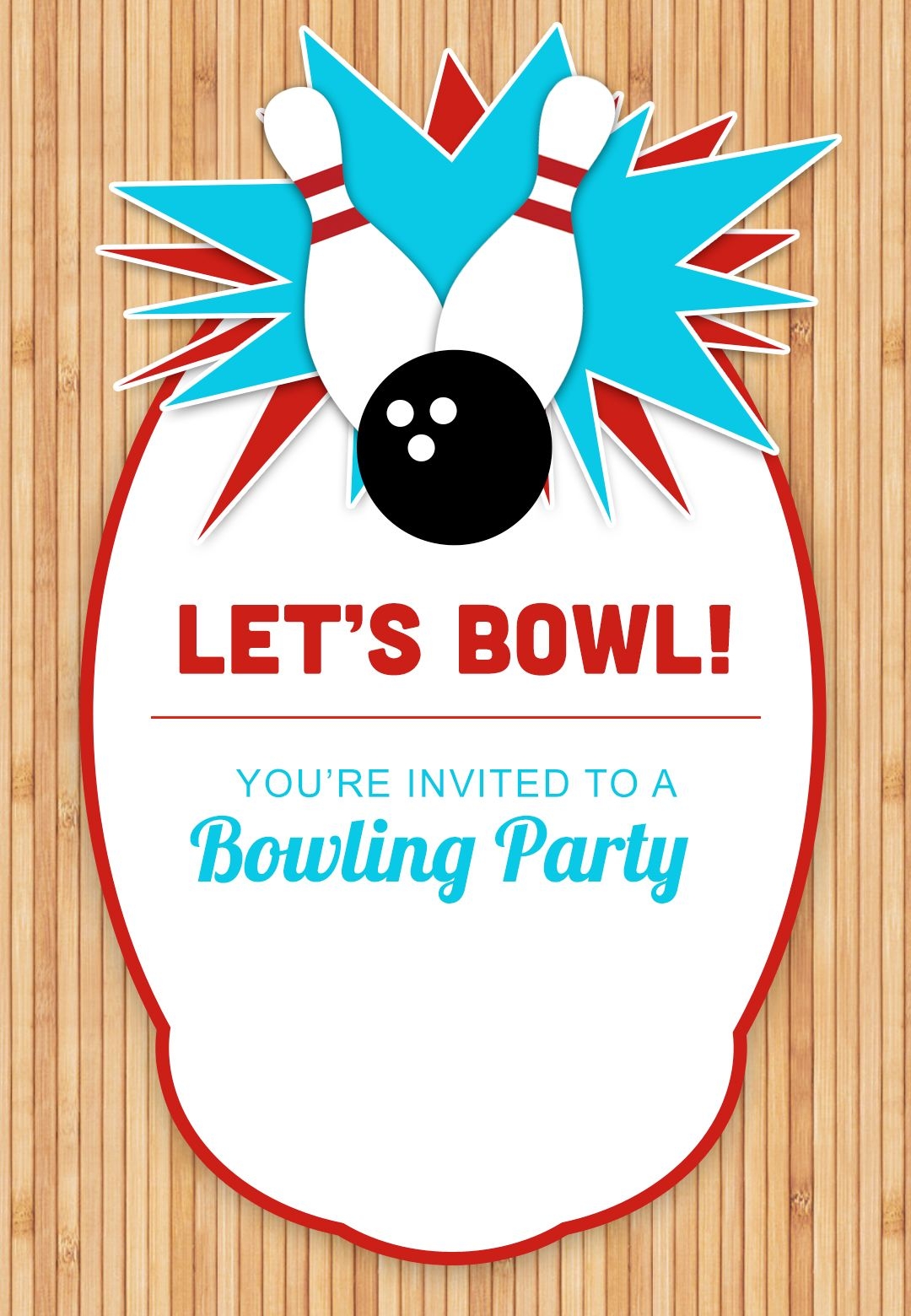 Bowling Party Invitations Template Flyer Template