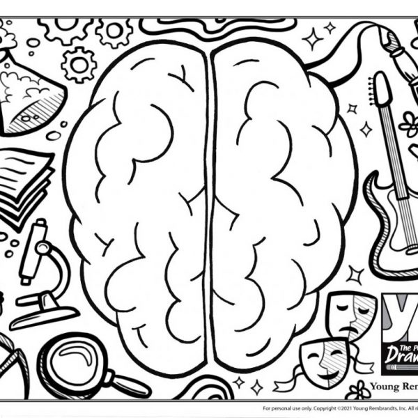 brain coloring worksheet