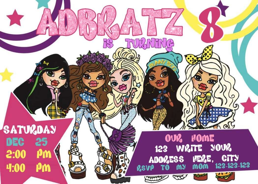Bratz Invitation Customizable Template Bobotemp Invitations