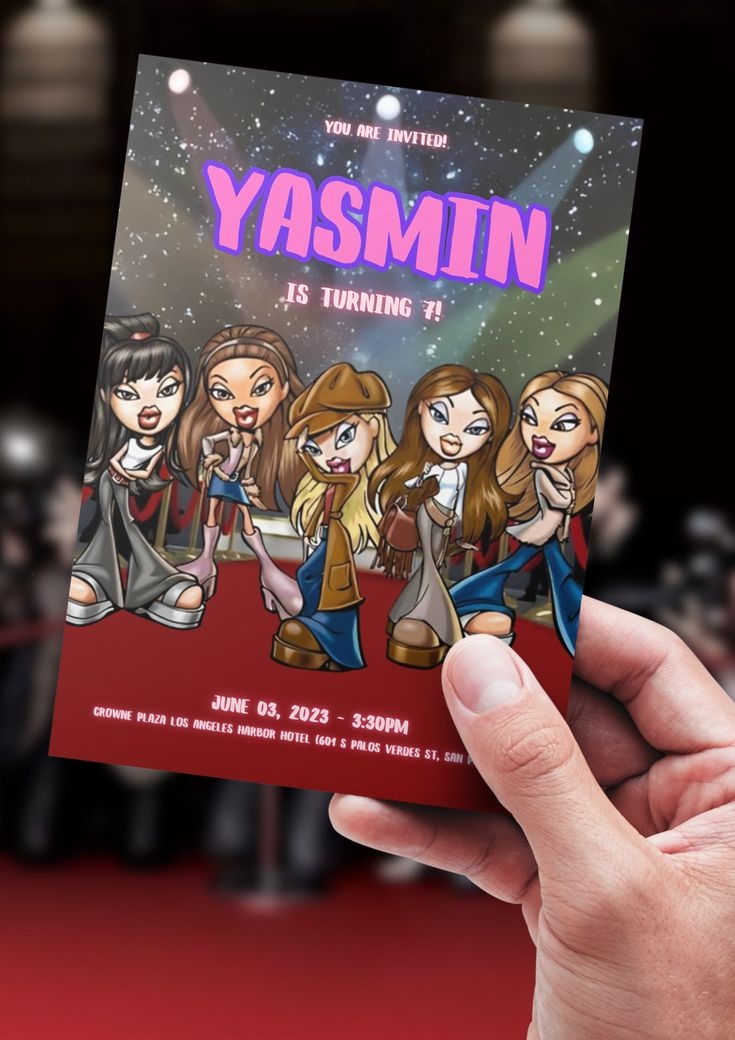 Bratz Themed Birthday Invitation Template