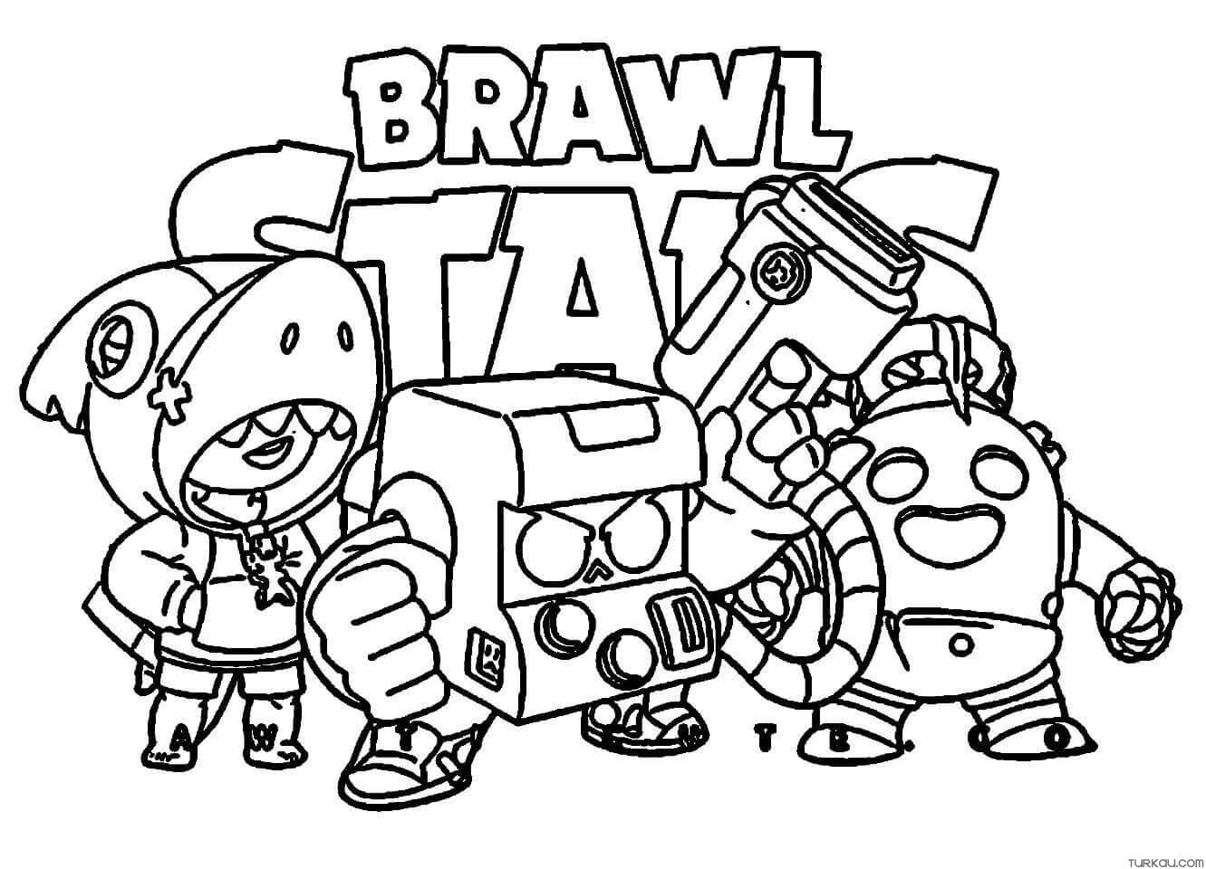 Brawl Stars Coloring Page For Kids Turkau