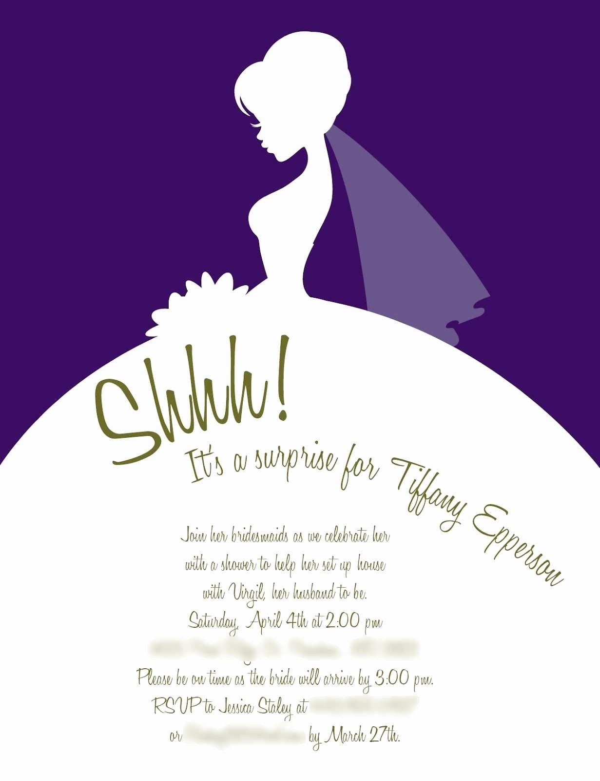 Bridal Shower Invitations Template Awesome Bridal Shower Invitation