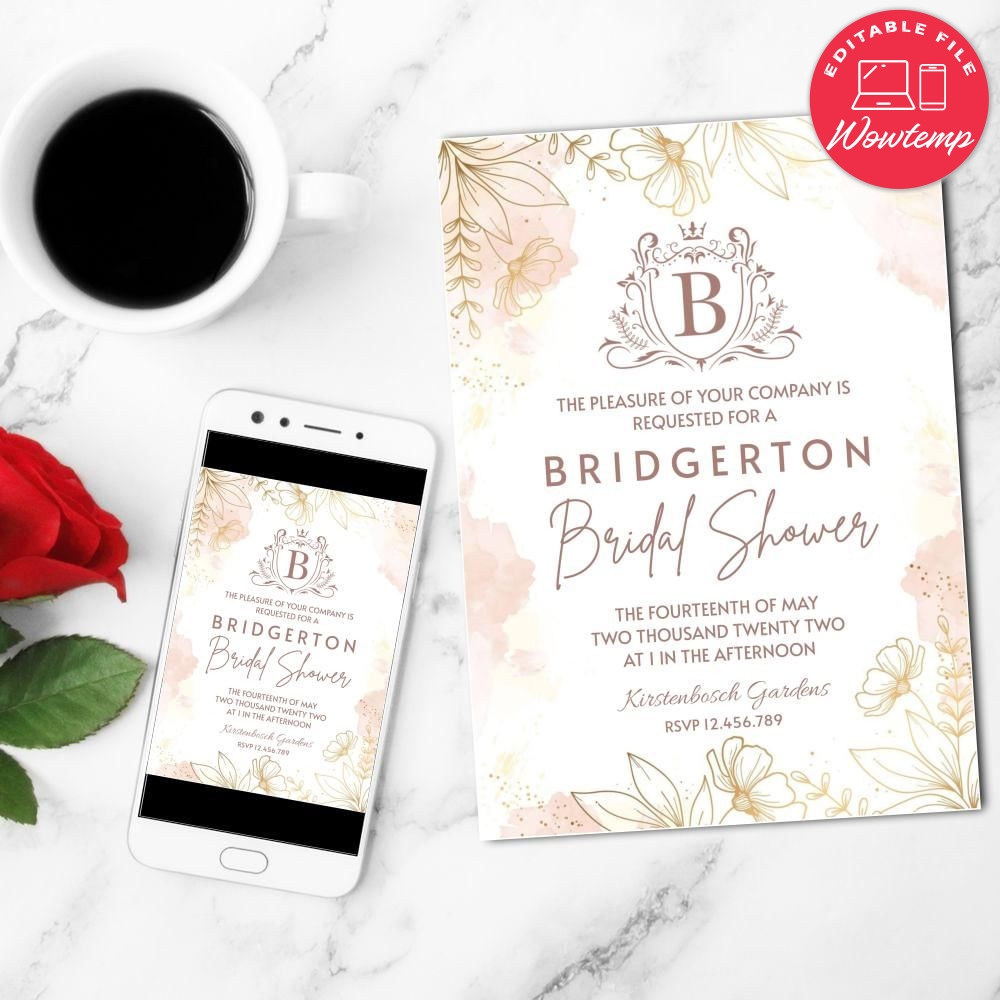 bridgerton invitation template