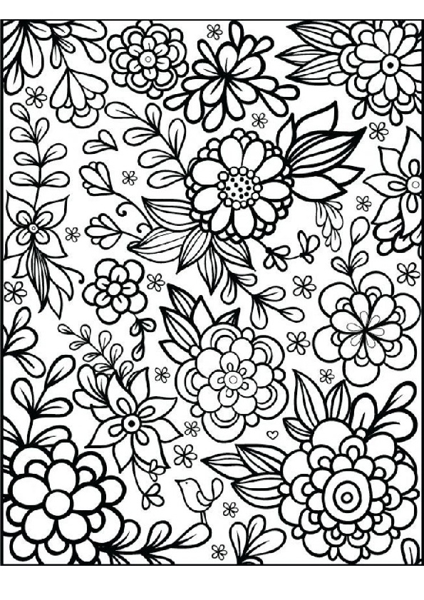 Bright And Beautiful Adult Flower Coloring Pages Print Color Craft