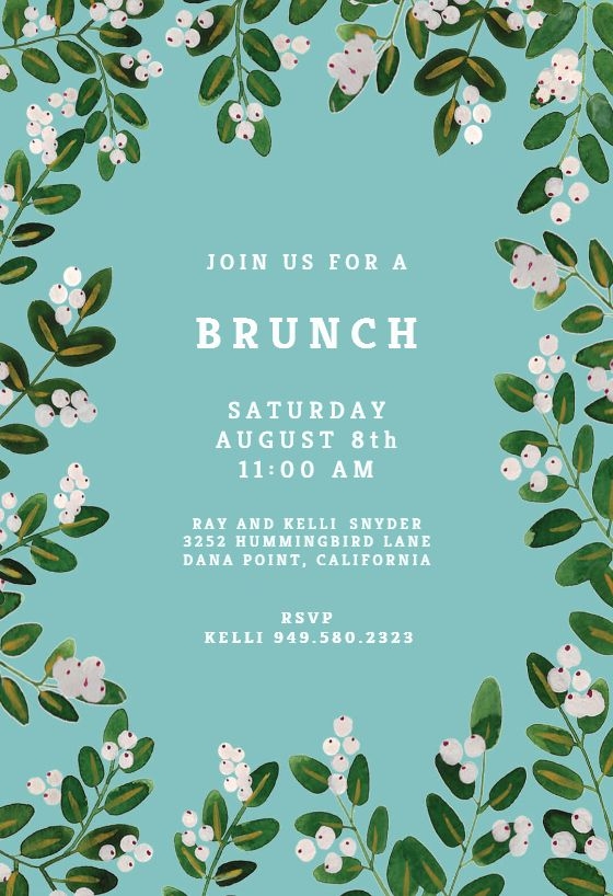 brunch invite template free