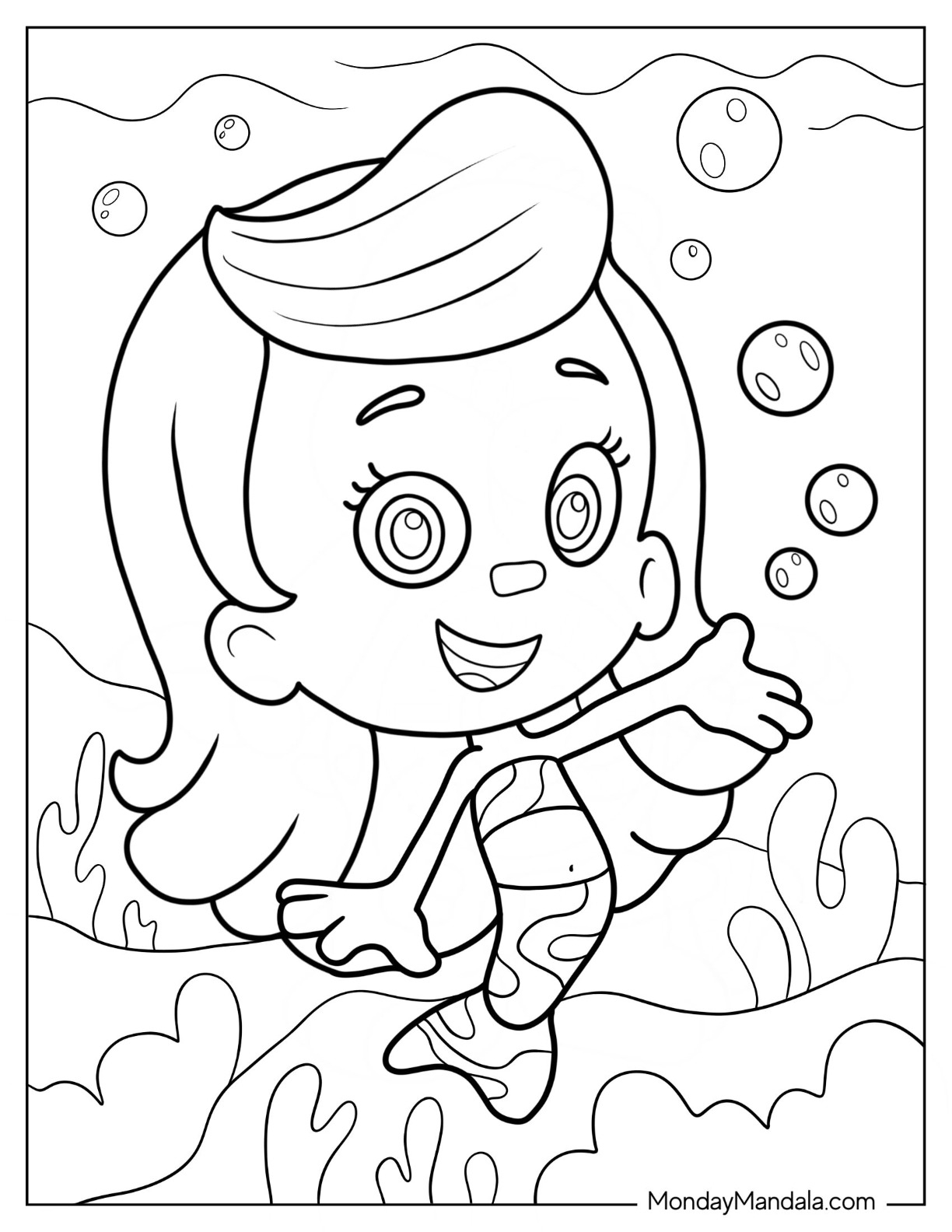 Bubble Guppies Molly Coloring Pages Coloring Nation